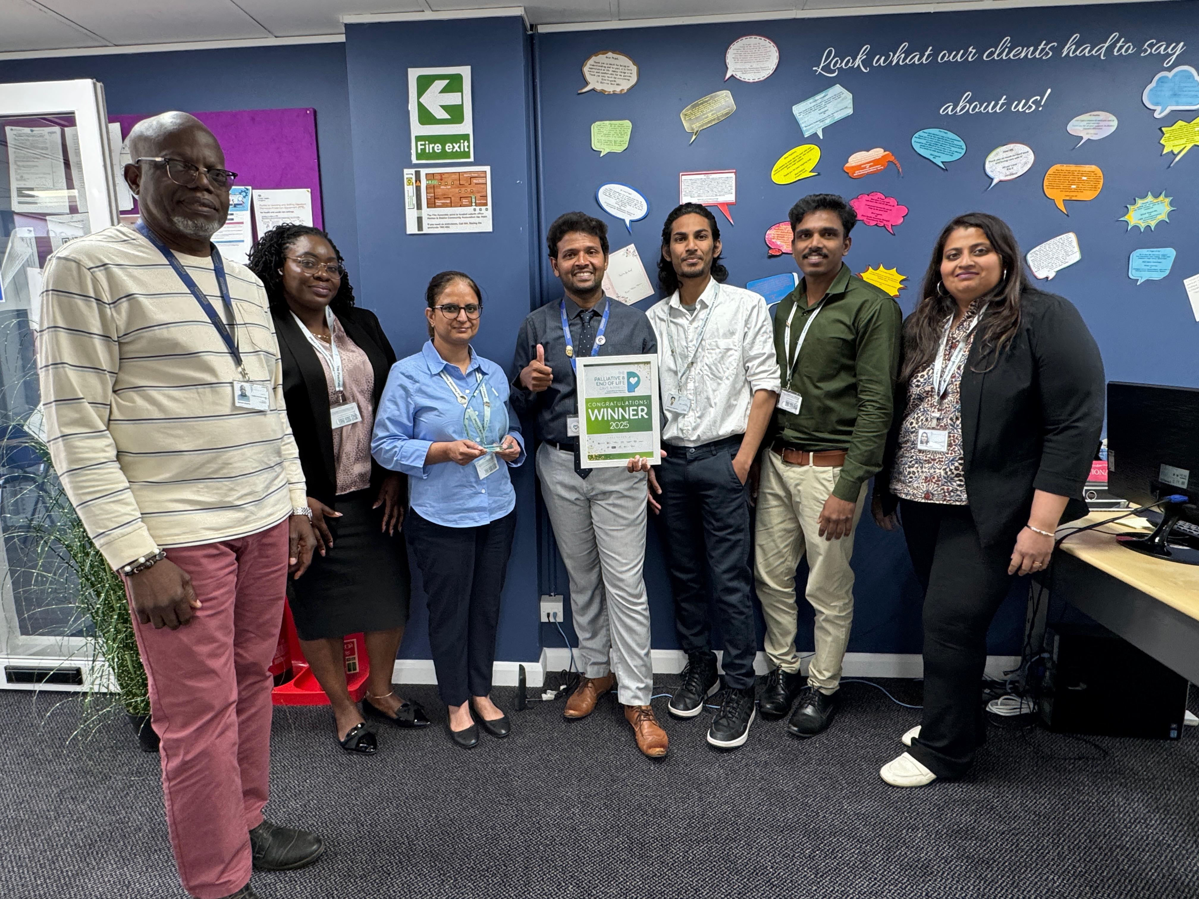 Award plaque close-up